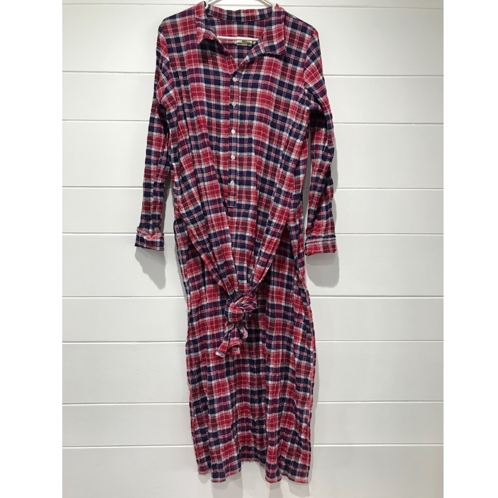 UO plaid button up tunic